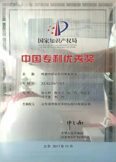 国家专利优秀奖
